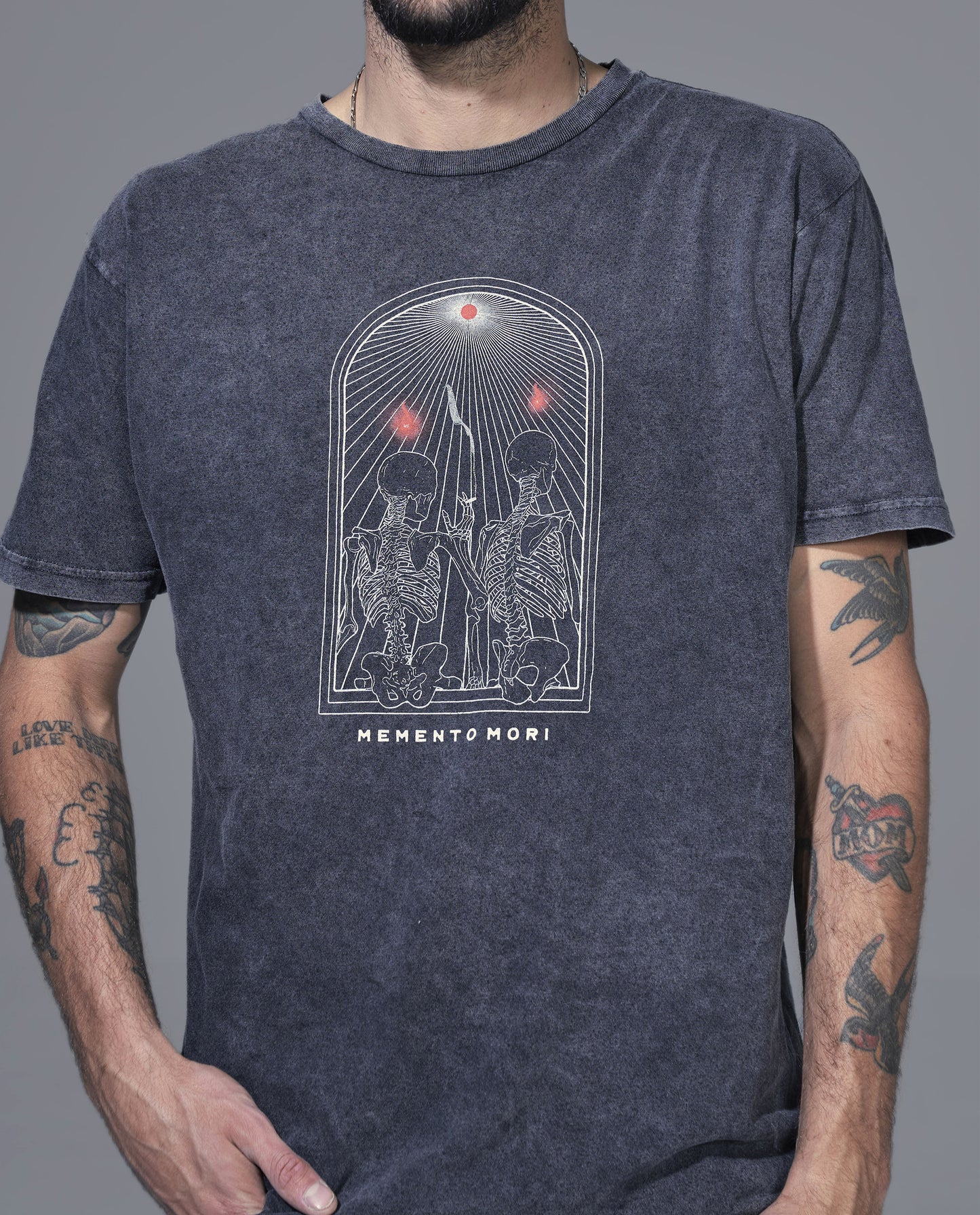 Memento Mori Unisex T (Washed Blk)
