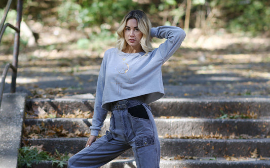 Omni Midcrop Sweatshirt (Grey)