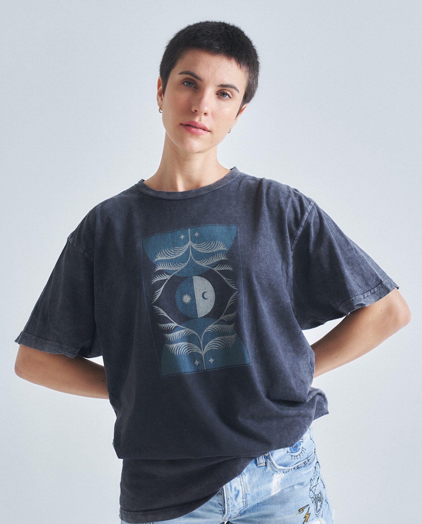 Daily Ritual Unisex Washed T (Mineral Blk)