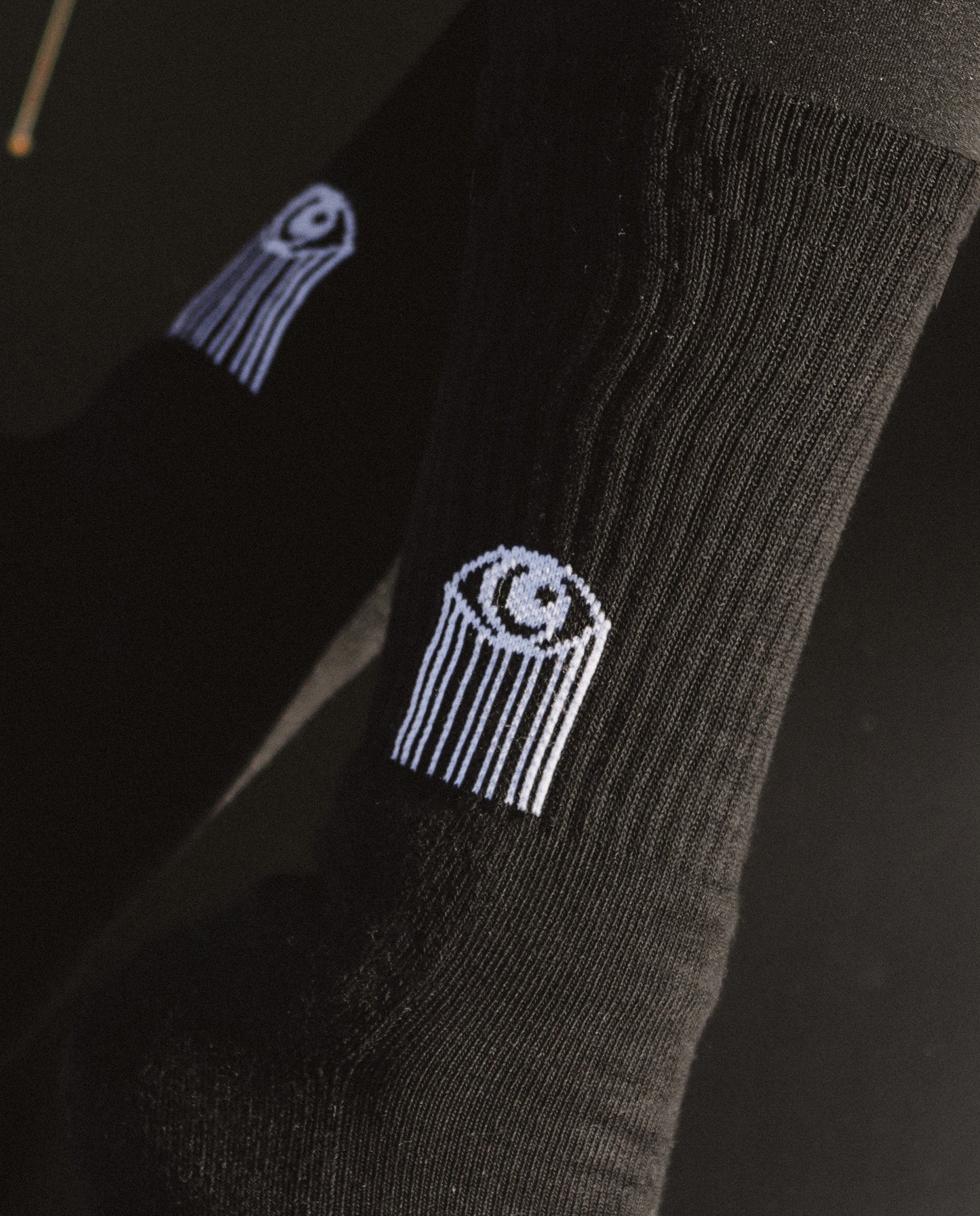 Crescent Eye Socks (Black)