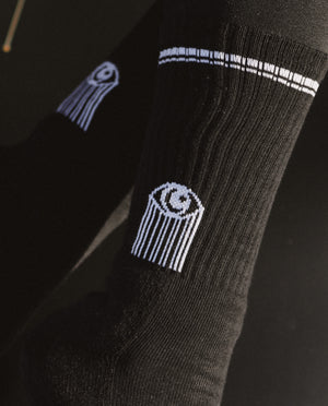 Crescent Eye Socks (Black)