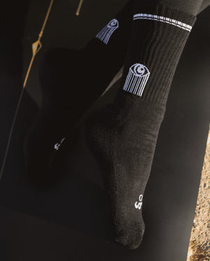 Crescent Eye Socks (Black)