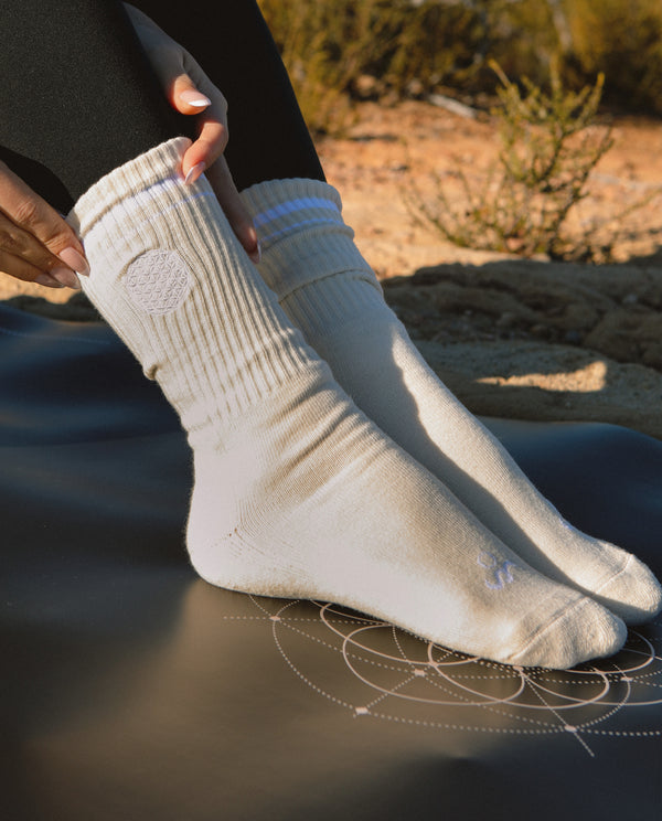 Flower of Life Socks (Bone)