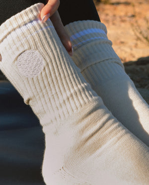 Flower of Life Socks (Bone)