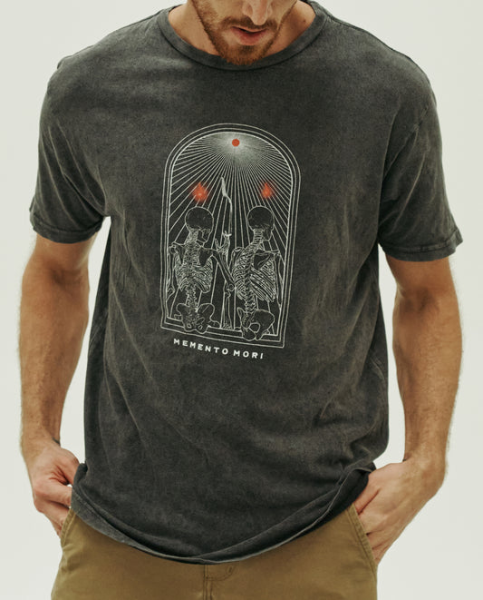 Memento Mori Unisex T (Washed Blk)