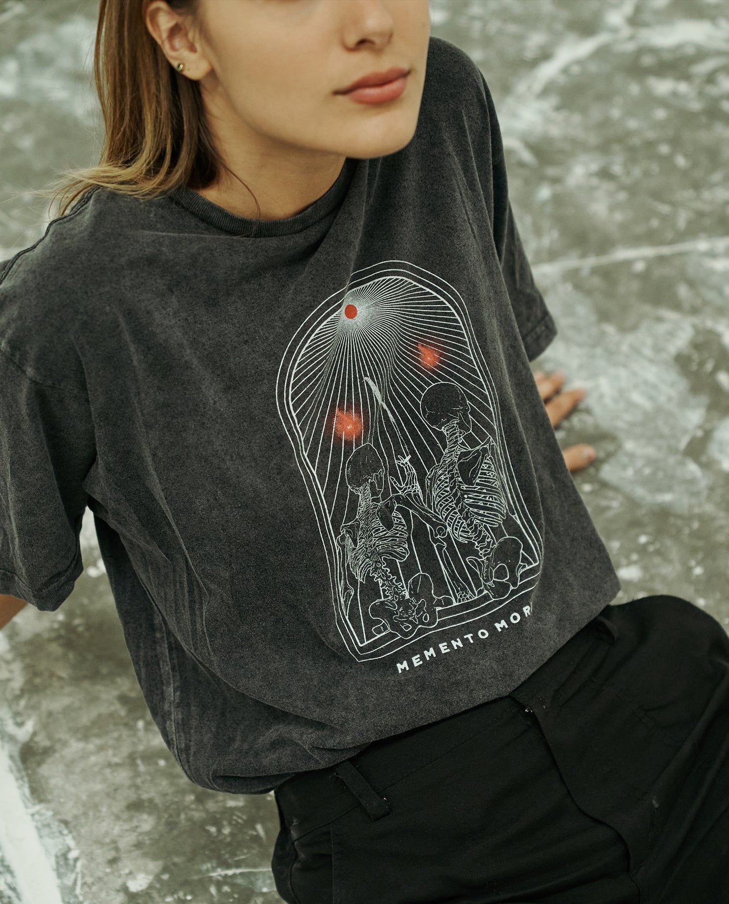 Memento Mori Unisex T (Washed Blk)