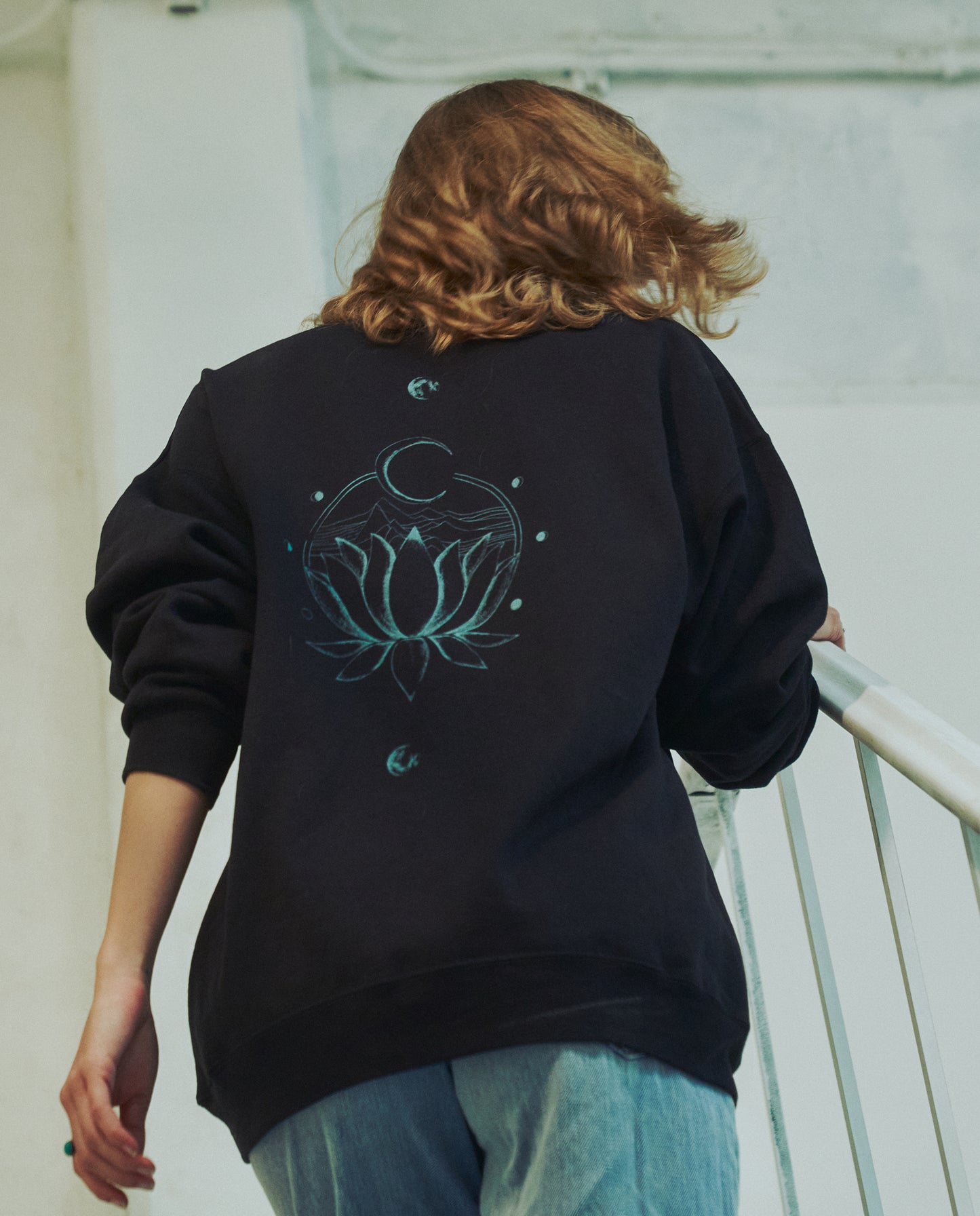 Lunar Lotus Unisex Crewneck Sweatshirt