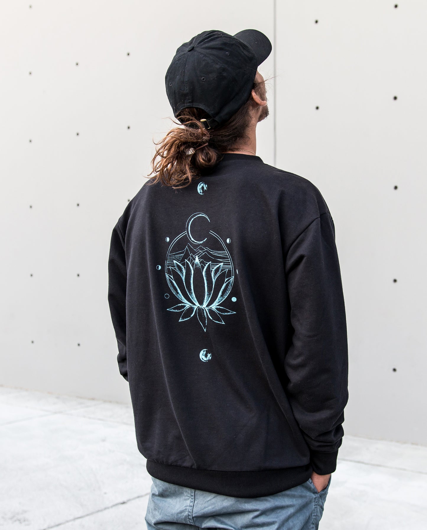 Lunar Lotus Unisex Crewneck Sweatshirt