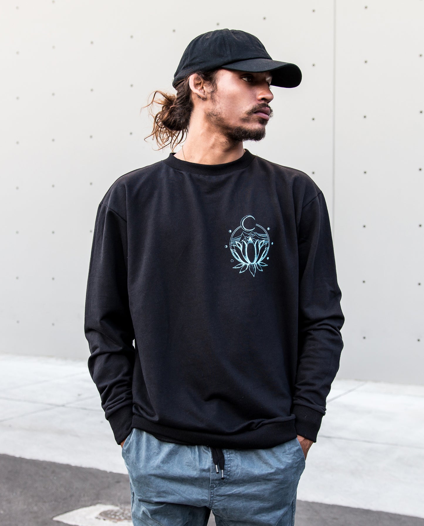 Lunar Lotus Unisex Crewneck Sweatshirt