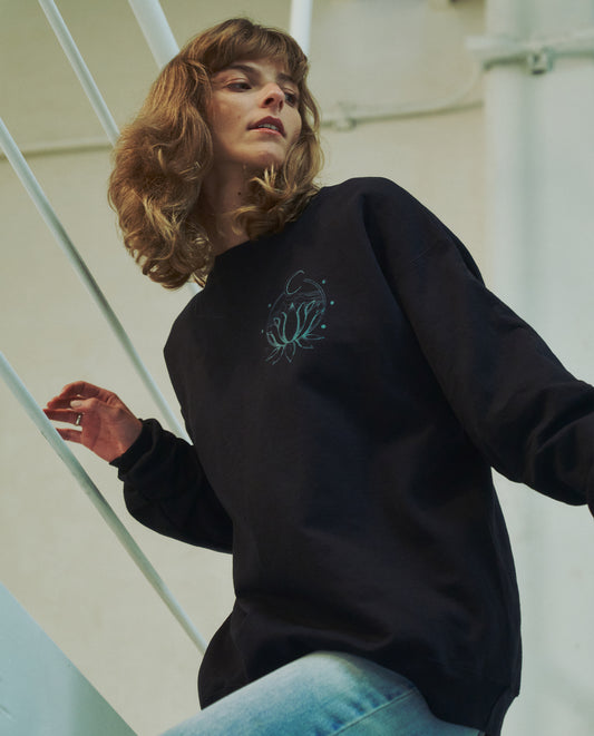 Lunar Lotus Unisex Crewneck Sweatshirt